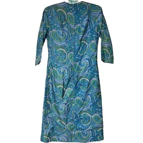 VINTAGE 1960’S Carol Brent midi 100% silk dress, size 11/12 - Picture 1 of 10